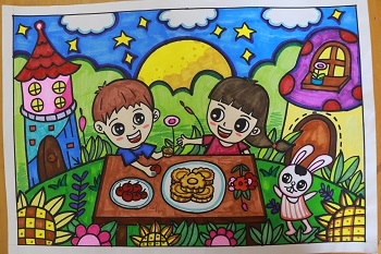 泉州市晋光小学举行"我们的节日中秋节"主题绘画比赛